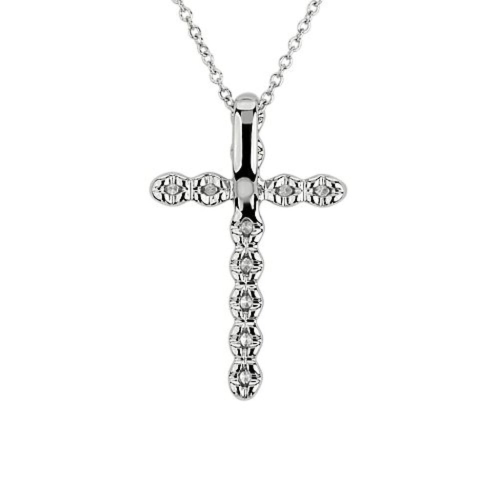 Cross Pendant in 14k White Gold